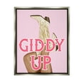 thumbnail image 1 of Stupell Industries Giddy Up Cowgirl Phrase Typography Painting Gray Floater Framed Canvas Art Print Wall Art, 17 x 21, 1 of 10