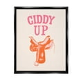 thumbnail image 1 of Stupell Industries Giddy Up Phrase Typography Painting Black Floater Framed Canvas Art Print Wall Art, 17 x 21, 1 of 10