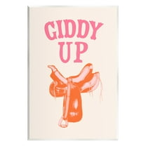 Stupell Industries Giddy Up Phrase Typography Painting Unframed Art Print Wall Art, 10 x 15