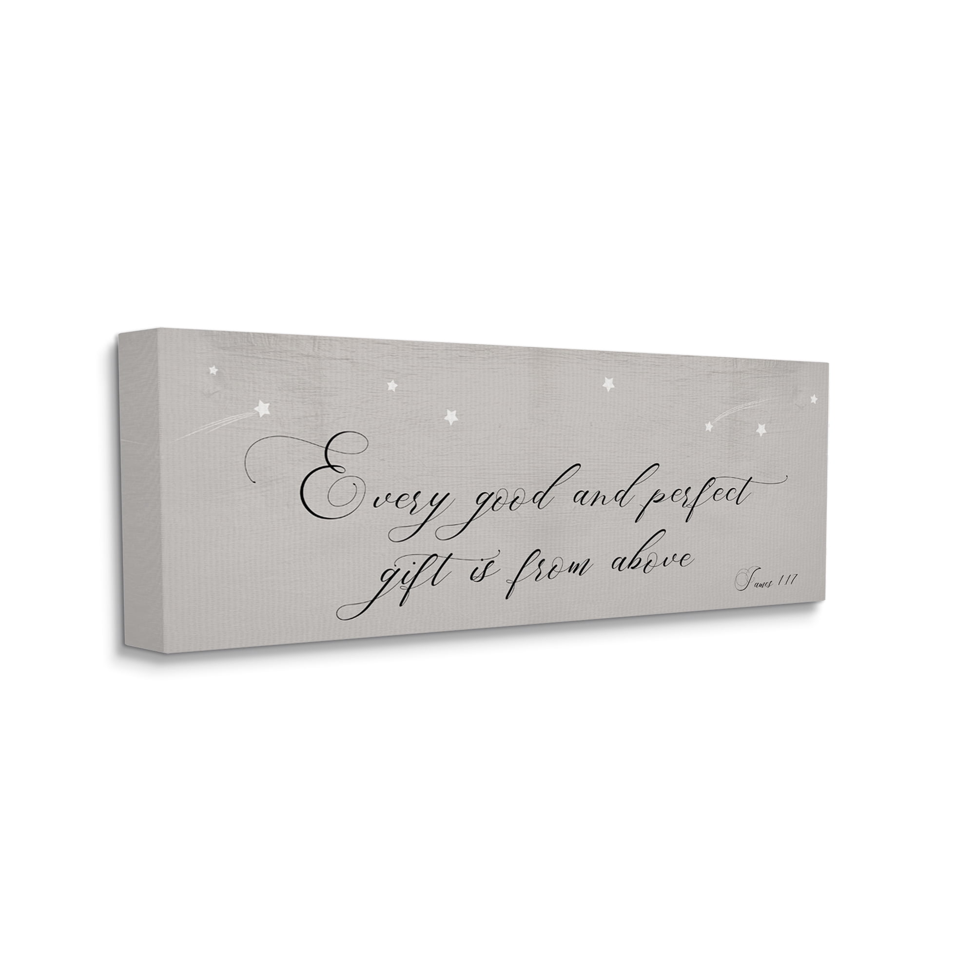 Stupell Industries Gift From Above James 1:17 Proverbs Shooting Stars, 10 x 24, Designed by Daphne Polselli