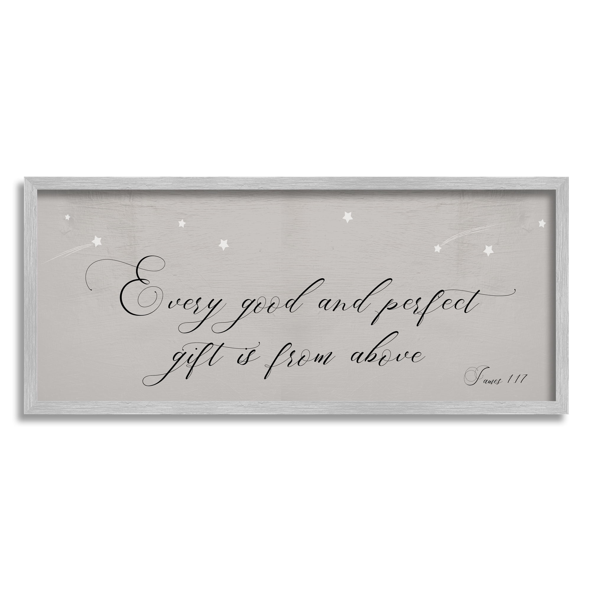 Stupell Industries Gift From Above James 1:17 Proverbs Shooting Stars, 13 x 30, Designed by Daphne Polselli