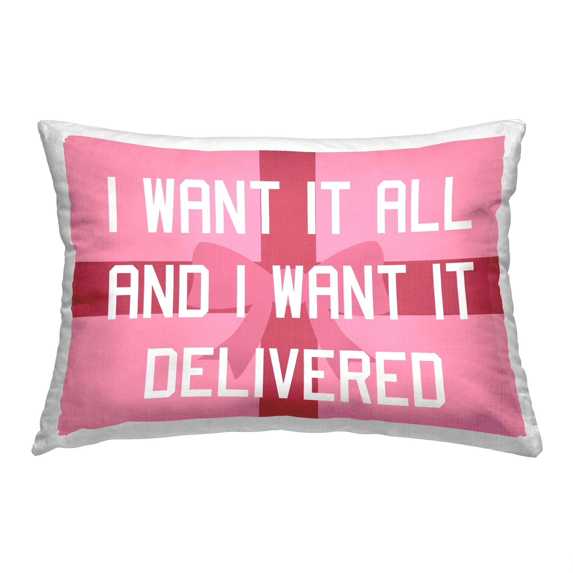 Stupell Industries Gifts Delivered Funny Christmas Decorative Printed Throw Pillow, 14 x 20