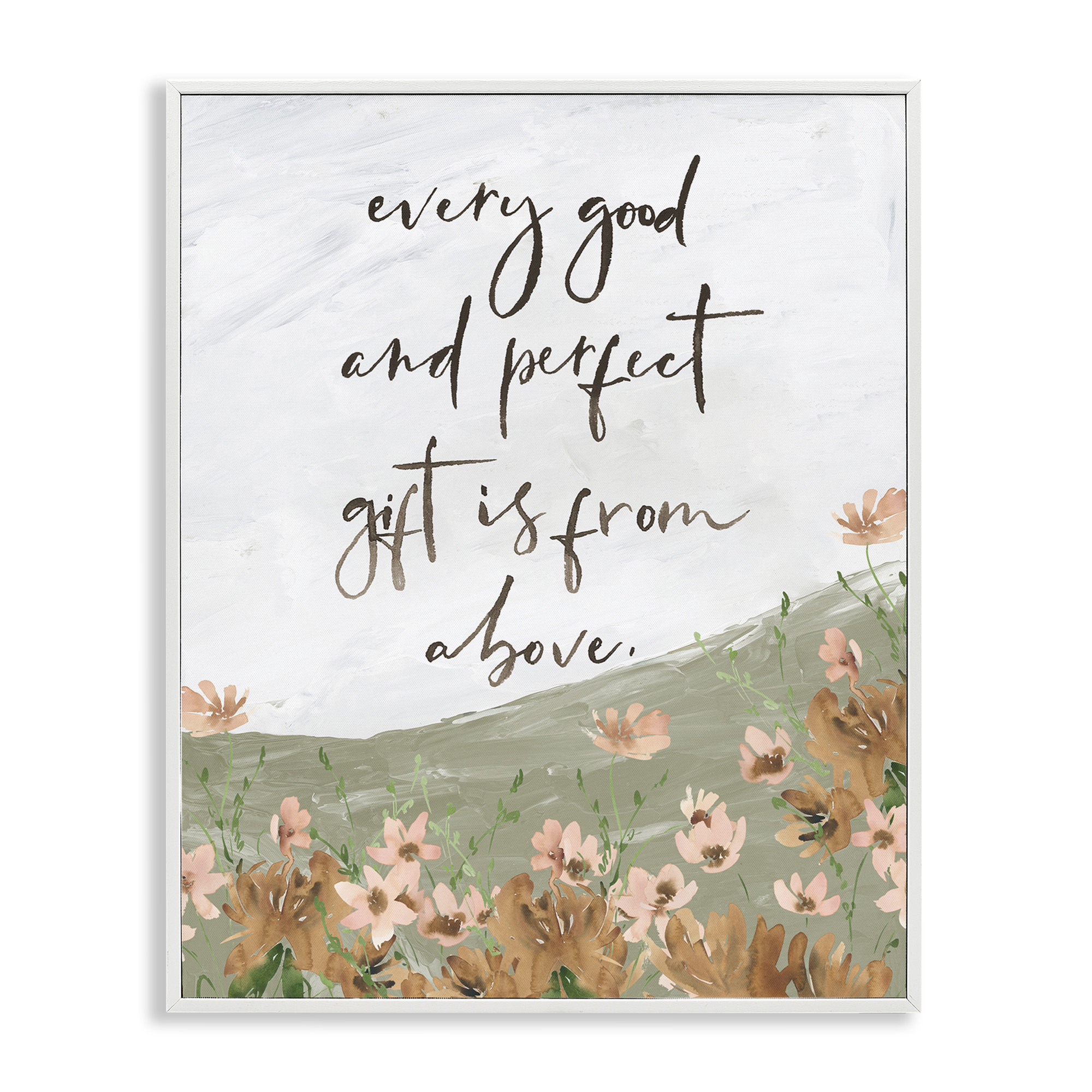 Stupell Industries Gifts From Above Religious Painting White Framed Art Print Wall Art, 11 x 14
