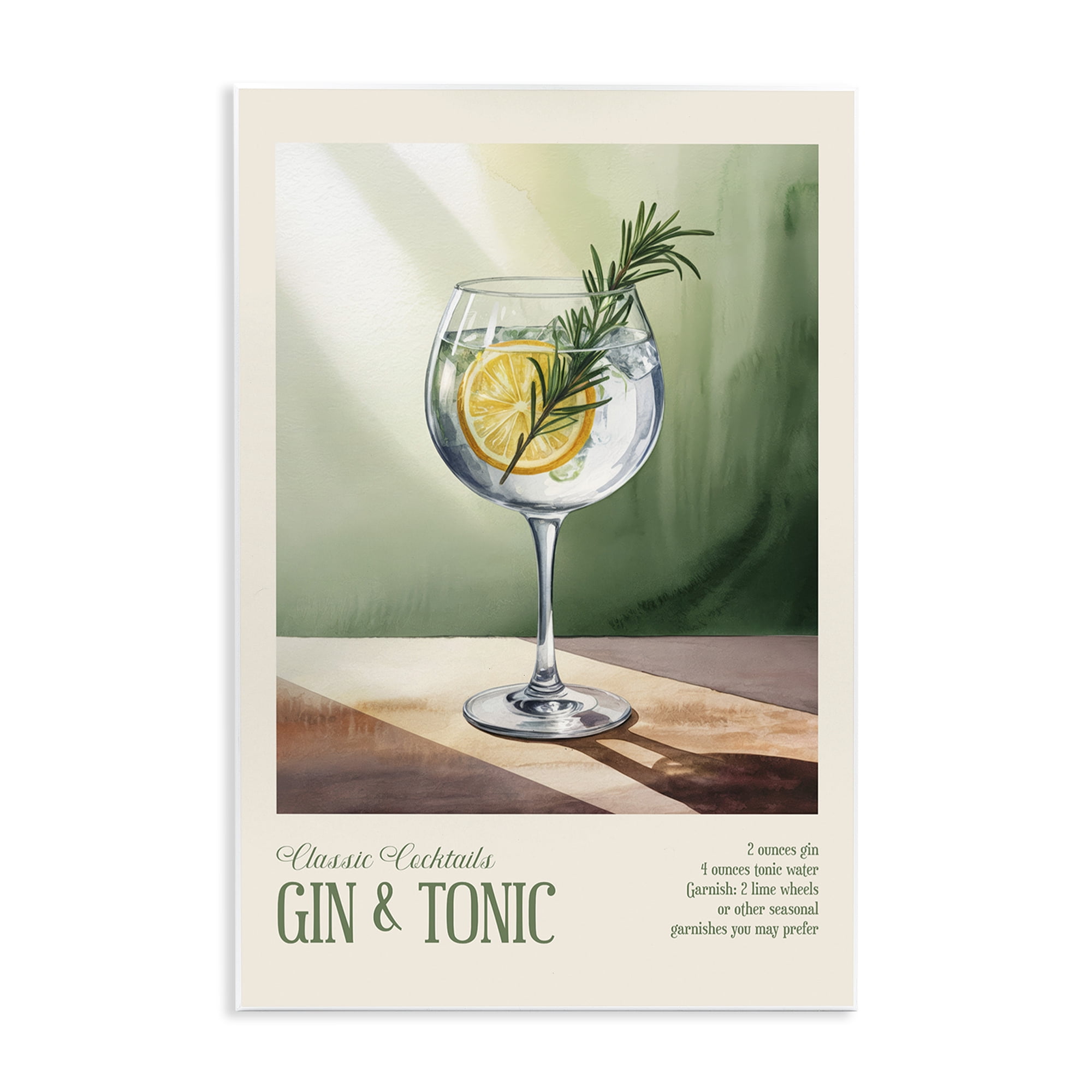 Stupell Industries Gin & Tonic Sun Rays Wall Plaque Art, design by Andreas Magnusson