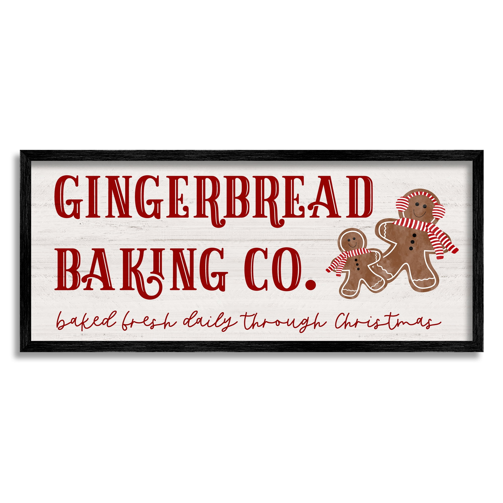 Stupell Industries Gingerbread Baking Co Holiday Holiday Painting Black Framed Art Print Wall Art