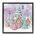 thumbnail image 1 of Stupell Industries Traditional Gingerbread Candy Town Black Floating Frame Canvas Art, 18 x 18, by Nicole DeCamp, 1 of 8