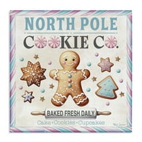 Stupell Industries Gingerbread Cookie Co Holiday Painting Gallery Wrapped Canvas Art Prints Wall Art, 17 x 17