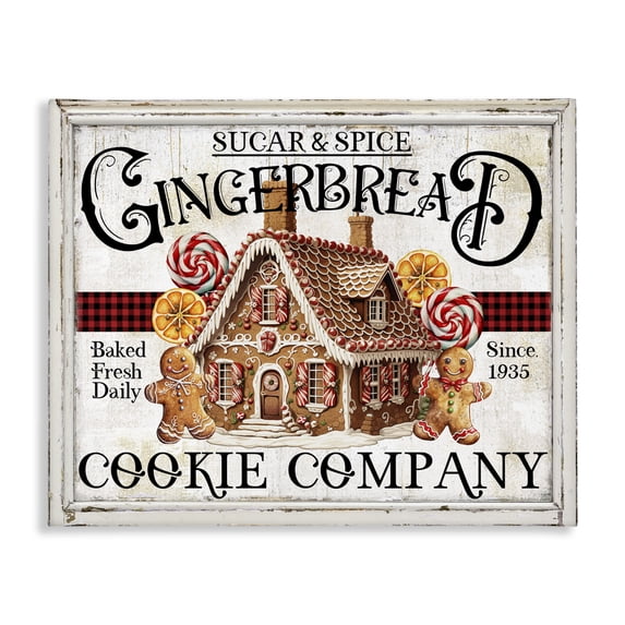 Stupell Industries Rustic Lodge Gingerbread Vintage Sign Canvas Art, 40 x 30, by Creatif Belle