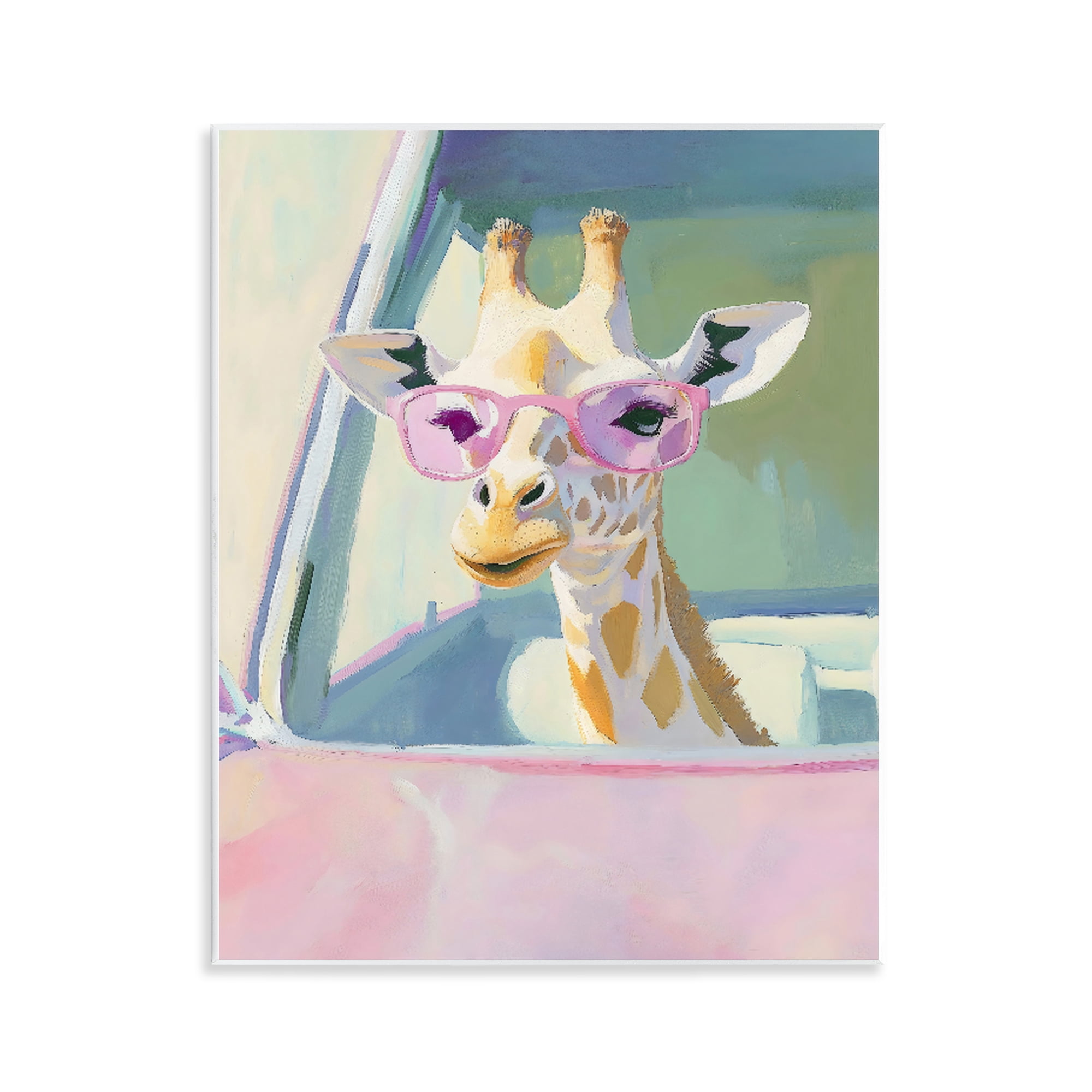 Stupell Industries Giraffe Car Ride Wall Plaque Art, design by The Prints Vibe