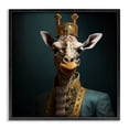 thumbnail image 1 of Stupell Industries Art Deco Giraffe Gaze in Regal Crown Black Framed Giclee Art, 12 x 12, by Lazar Studio, 1 of 8