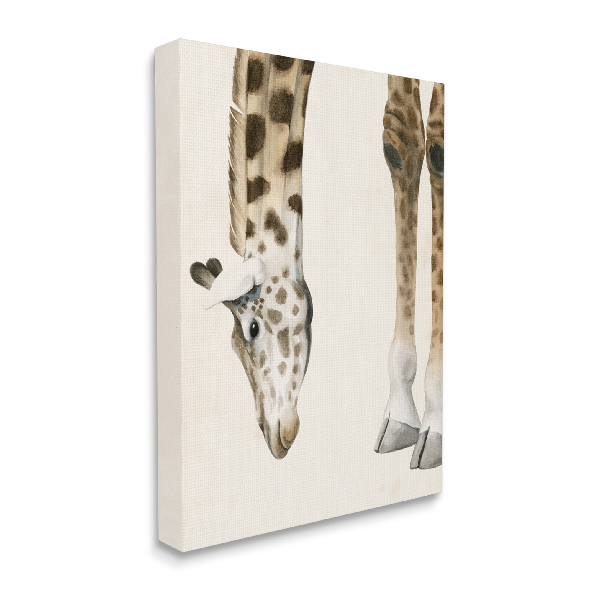 Stupell Industries Giraffe Grazing Safari Animal Hoof Detail Canvas Wall Art by Grace Popp