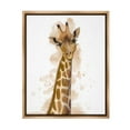 thumbnail image 1 of Stupell Industries Giraffe & Modern Splash Animals & Insects Painting Brown Floater Framed Canvas Art Print Wall Art, 25 x 31, 1 of 10