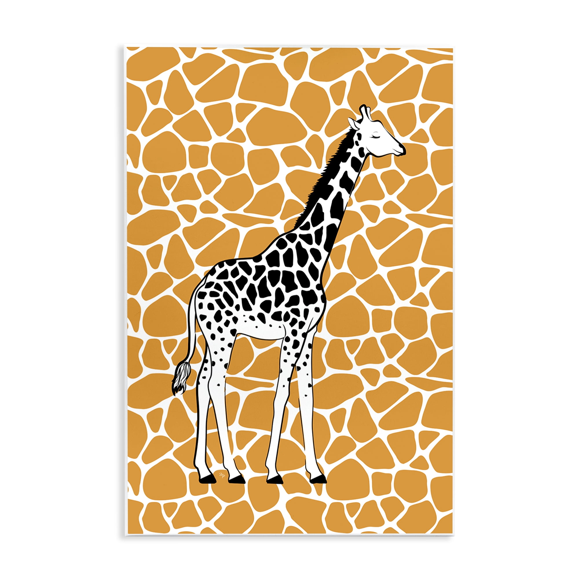 Stupell Industries Giraffe Spots Pattern Animals Painting Unframed Art Print Wall Art, 10 x 15