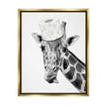 thumbnail image 1 of Stupell Industries Giraffe & Toilet Paper Bathroom Animals & Insects Painting Gold Floater Framed Art Print Wall Art, 1 of 6