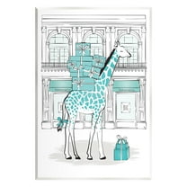 Stupell Industries Giraffe at Glam Storefront Animals & Insects Painting Unframed Art Print Wall Art, 10 x 15