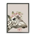 thumbnail image 1 of Stupell Industries Giraffe with Rose Crown Animals & Insects Painting Black Framed Art Print Wall Art, 16 x 20, 1 of 9