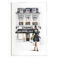 thumbnail image 1 of Stupell Industries Girl & Fashion Shop Town & City Painting Unframed Art Print Wall Art, 10 x 15, 1 of 7