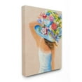 thumbnail image 1 of Stupell Industries Girl Holding Large Floral Bouquet Brimmed Hat Design by Third and Wall, 16" x 20", 1 of 1