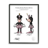 Stupell Industries Girl Mouse Toy Patent Graphic Art Black Framed Art Print Wall Art, Design by Karl Hronek
