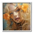thumbnail image 1 of Stupell Industries Girl & Orange Blossoms Botanical & Floral Painting White Framed Art Print Wall Art, 24 x 24, 1 of 9