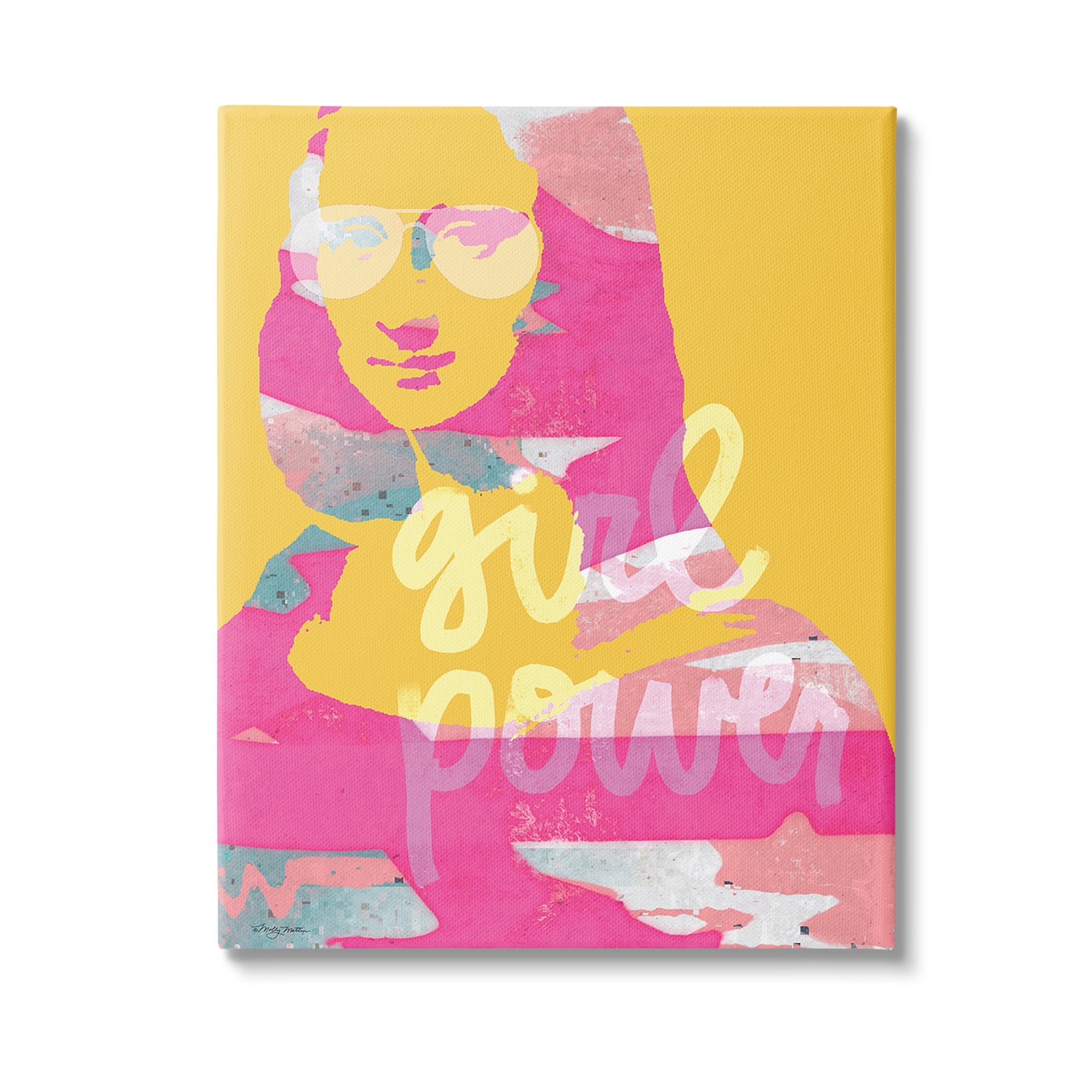 Stupell Industries Girl Power Abstract Face Abstract Painting Gallery Wrapped Canvas Art Print Wall Art, 30 x 40