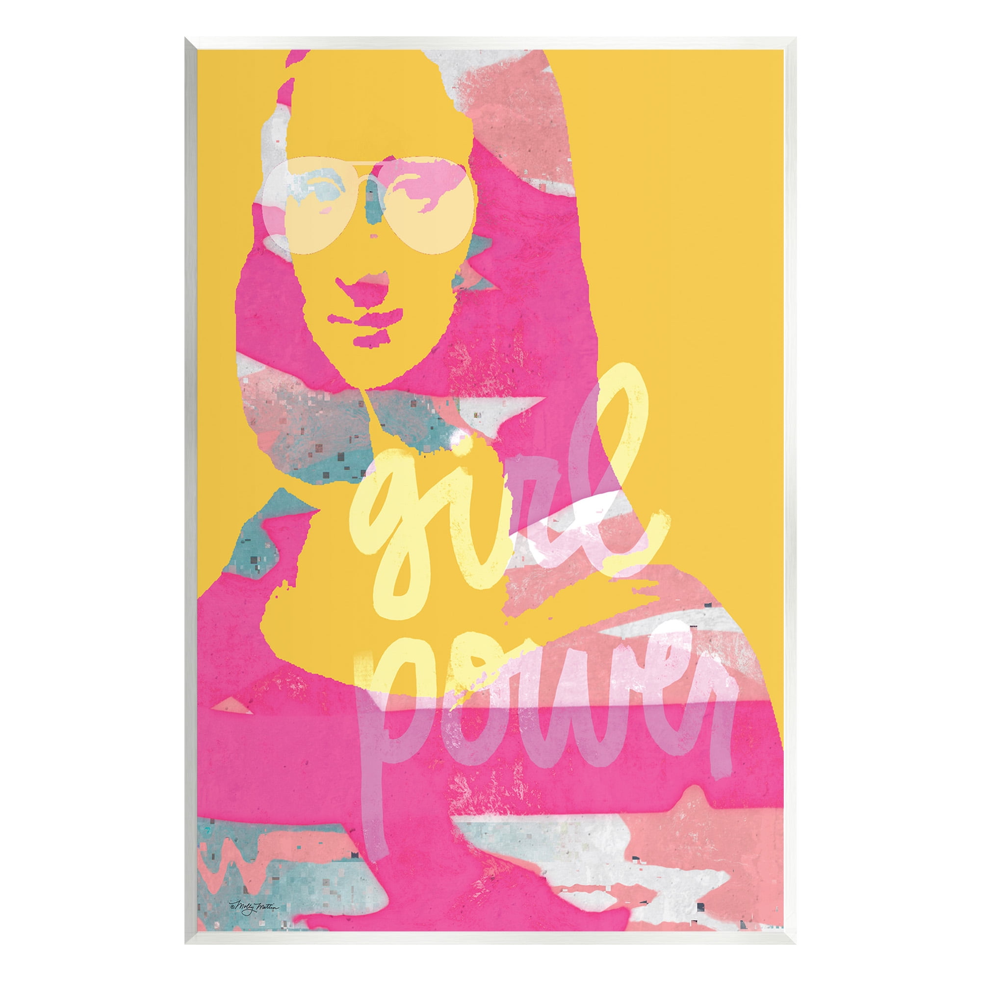 Stupell Industries Girl Power Abstract Face Abstract Painting Unframed Art Print Wall Art, 13 x 19