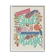 thumbnail image 1 of Stupell Industries Girl Power Fun Motivational Intricate Floral Pattern Graphic Art White Framed Art Print Wall Art, Design by Valentina Harper, 1 of 7