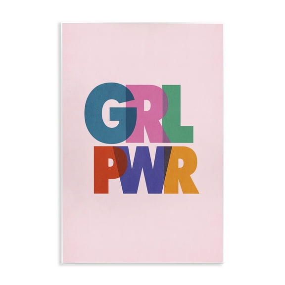 Stupell Industries Girl Power Pastel Text Text & Numbers Painting Unframed Art Print Wall Art, 10 x 15