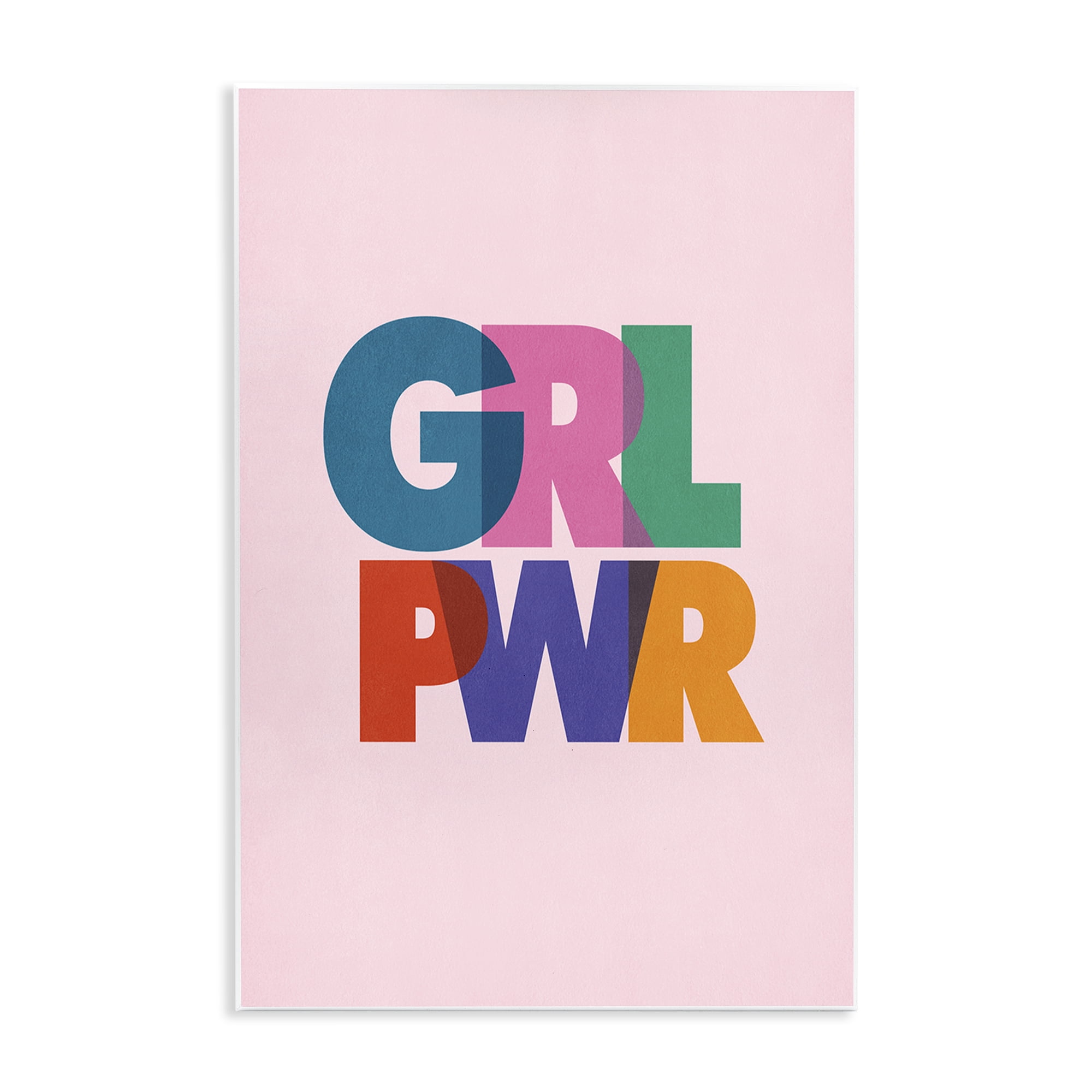 Stupell Industries Girl Power Pastel Text Text & Numbers Painting Unframed Art Print Wall Art, 13 x 19