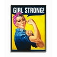 thumbnail image 1 of Stupell Industries Girl Strong Vintage Woman Poster Design Framed Wall Art by RetroRocket, 24" x 30", Black Framed, 1 of 7