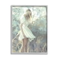 thumbnail image 1 of Stupell Industries Girl Wandering in Forest Grass Soft Muted Green Abstract Painting Gray Framed Art Print Wall Art, 16 x 20, 1 of 7