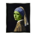 thumbnail image 1 of Stupell Industries Girl With Pearl Earring Alien Fairy Tales & Fantasy Painting Black Floater Framed Art Print Wall Art, 1 of 6