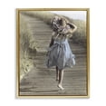 thumbnail image 1 of Stupell Industries Coastal Girl With Sun Hat Walking Gold Floating Frame Canvas Art, 25 x 31, by Kendra Dew, 1 of 8