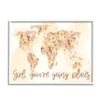 thumbnail image 1 of Stupell Industries Girl You're Going Places Yellow Flower Blossom Map,14 x 11, Design by Jennifer Ellory, 1 of 5