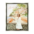 thumbnail image 1 of Stupell Industries Girl at Amalfi Coast Nature Painting Gray Floater Framed Art Print Wall Art, 25 x 31, 1 of 9