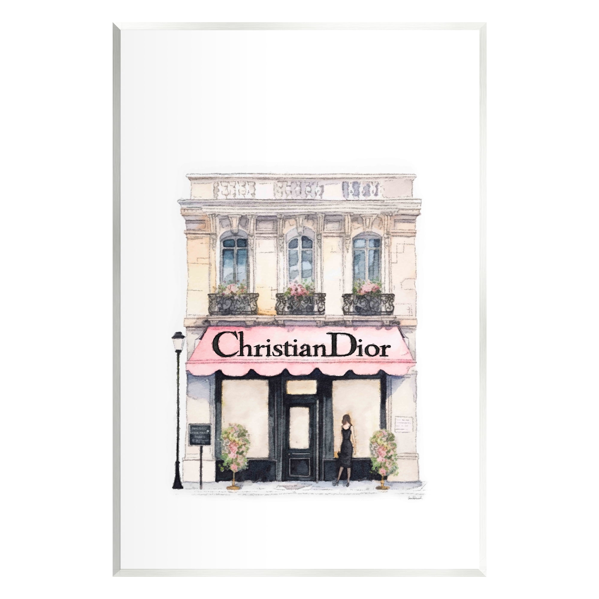 Stupell Industries Girl at Fashion Shop Beauty & Fashion Painting Unframed Art Print Wall Art, 13 x 19
