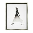 thumbnail image 1 of Stupell Industries Girl in Black Dress Beauty & Fashion Painting Gray Floater Framed Art Print Wall Art, 17 x 21, 1 of 10