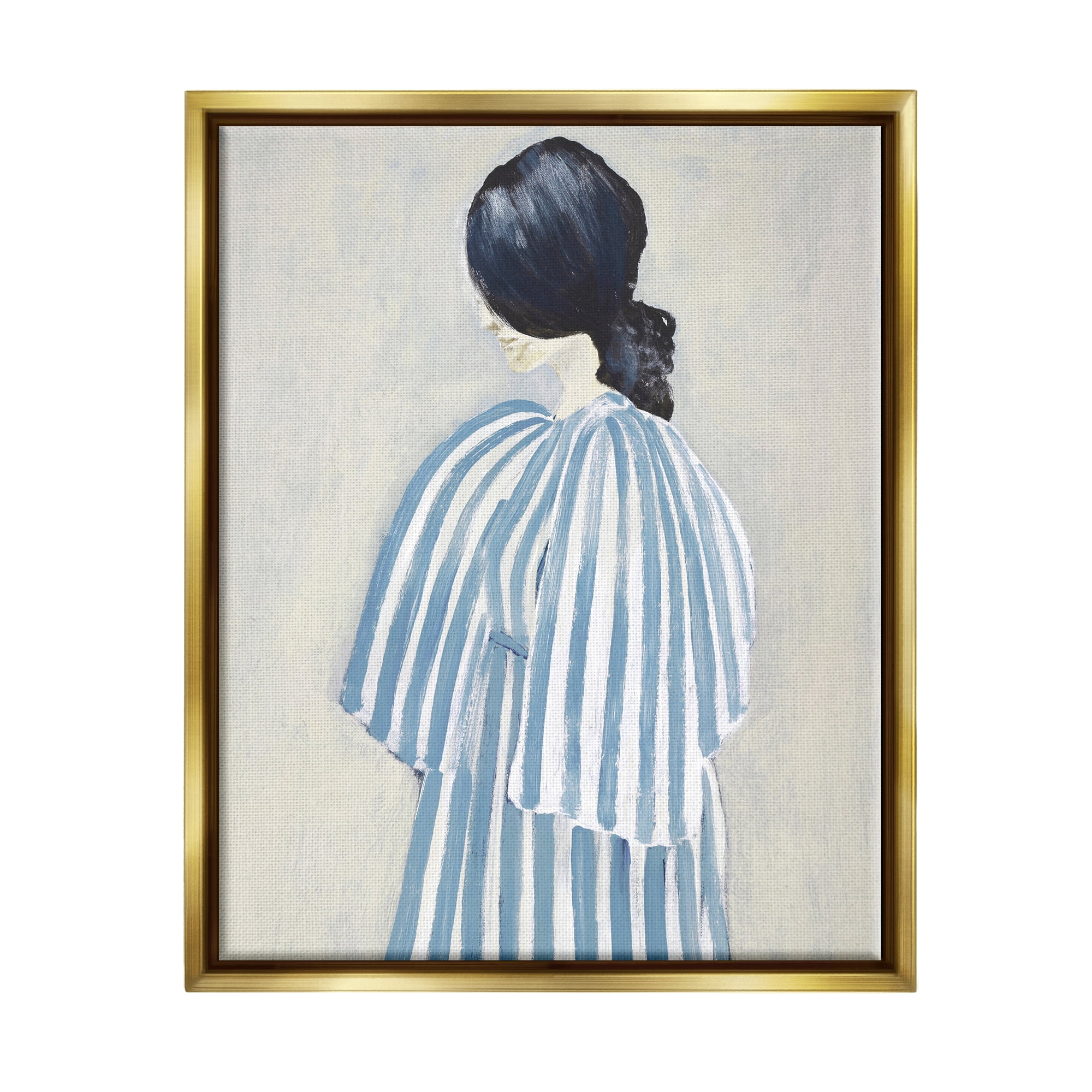striped dress gold or blue Addie Dress in Admiral Stripe Chatham Blue by Mahi Gold – Country Club Prep main image 0