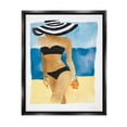 thumbnail image 1 of Stupell Industries Girl on Beach Painting Nature Painting Black Floater Framed Art Print Wall Art, 17 x 21, 1 of 9