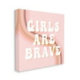 thumbnail image 1 of Stupell Industries Girls Are Brave Bold Retro Typography Curved Rainbow, 30 x 30, Design by Daphne Polselli, 1 of 5