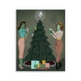 thumbnail image 1 of Stupell Industries Girls & Christmas Tree Holiday Painting Unframed Art Print Wall Art, 11 x 14, 1 of 8