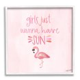 thumbnail image 1 of Stupell Industries Girls Just Wanna Have Sun Tropical Summer Phrase Framed Wall Art, 17 x 17, Design by Katie Doucette, 1 of 5
