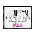 thumbnail image 1 of Stupell Industries Girls Run The World Glam Graphic Art Jet Black Floating Framed Canvas Print Wall Art, Design by Alison Petrie, 1 of 6