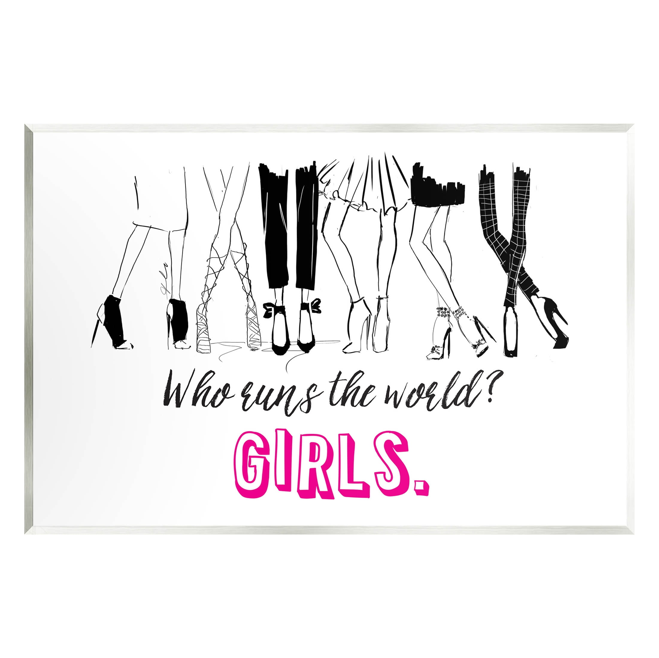 Stupell Industries Girls Run The World Glam Graphic Art Unframed Art Print Wall Art, Design by Alison Petrie