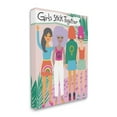 thumbnail image 1 of Stupell Industries Girls Stick Together Sentiment Fashion Friends Pink ,30 x 40,Designed by Lisa Whitebutton, 1 of 3