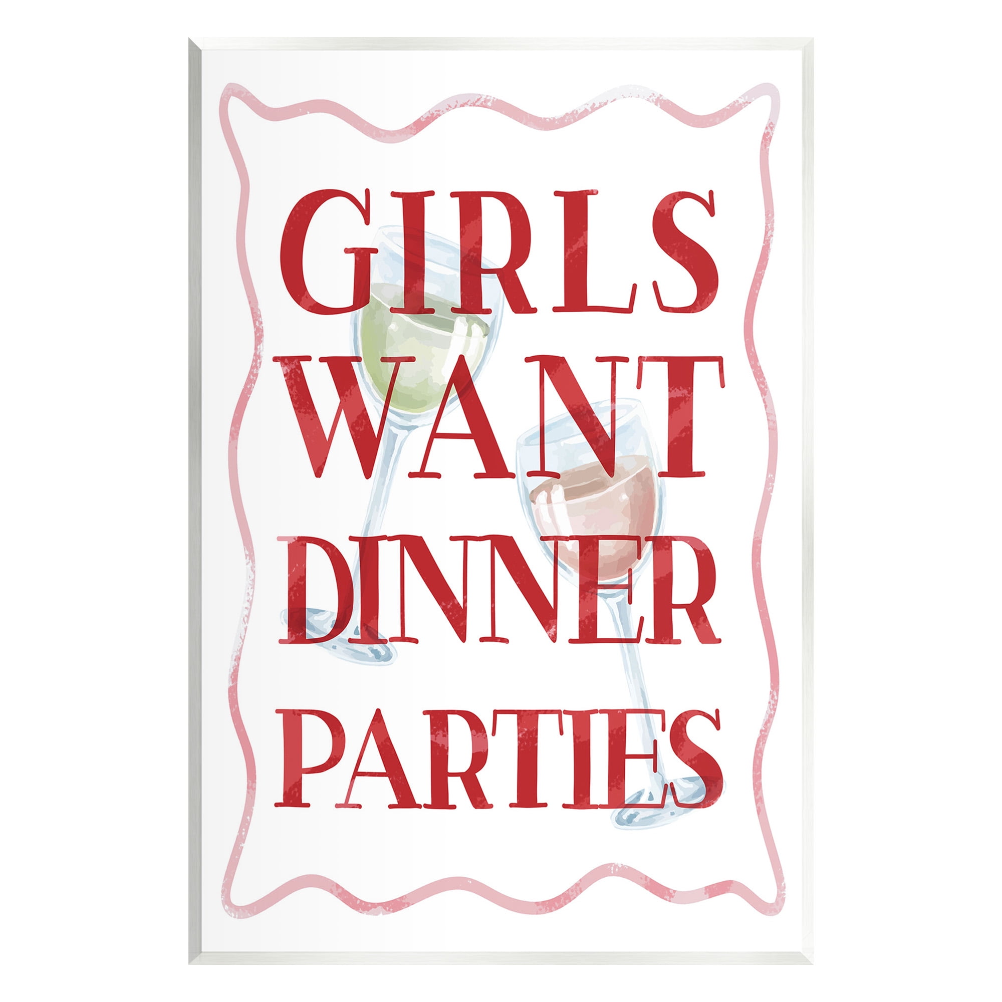 Stupell Industries Girls Want Dinner Parties Food & Beverage Painting Unframed Art Print Wall Art, 10 x 15