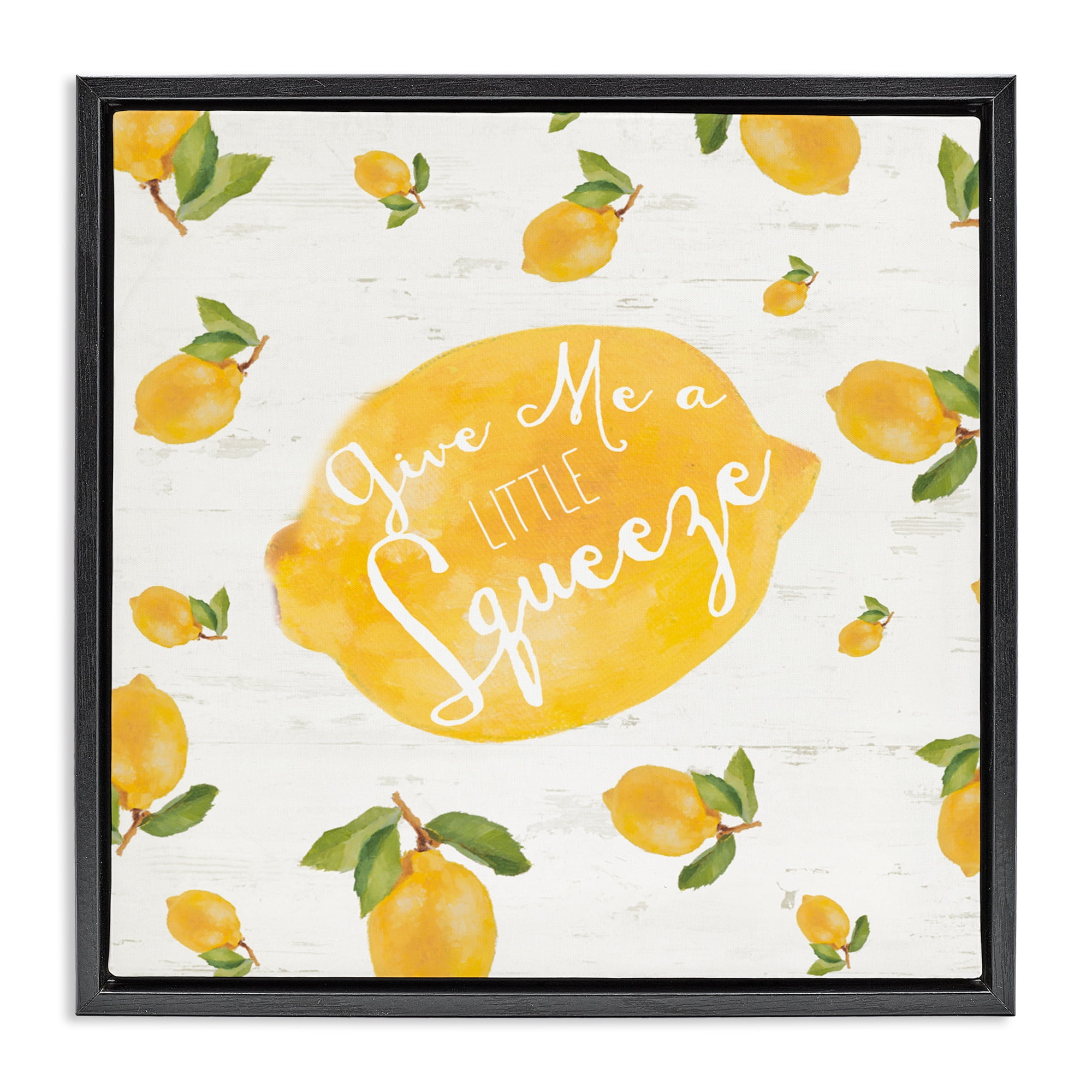 Stupell Industries Give Me A Squeeze Black Framed Floater Canvas Wall Art, design by Lanie Loreth