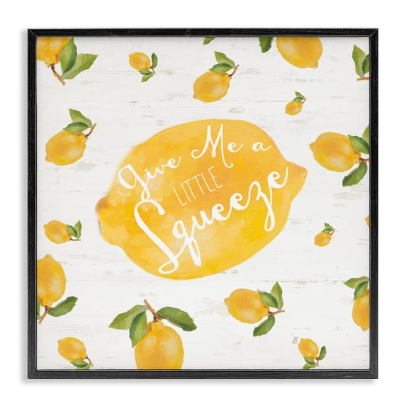 Stupell Industries Rustic Lodge Give Me A Squeeze Black Framed Giclee Art, 12 x 12, by Lanie Loreth