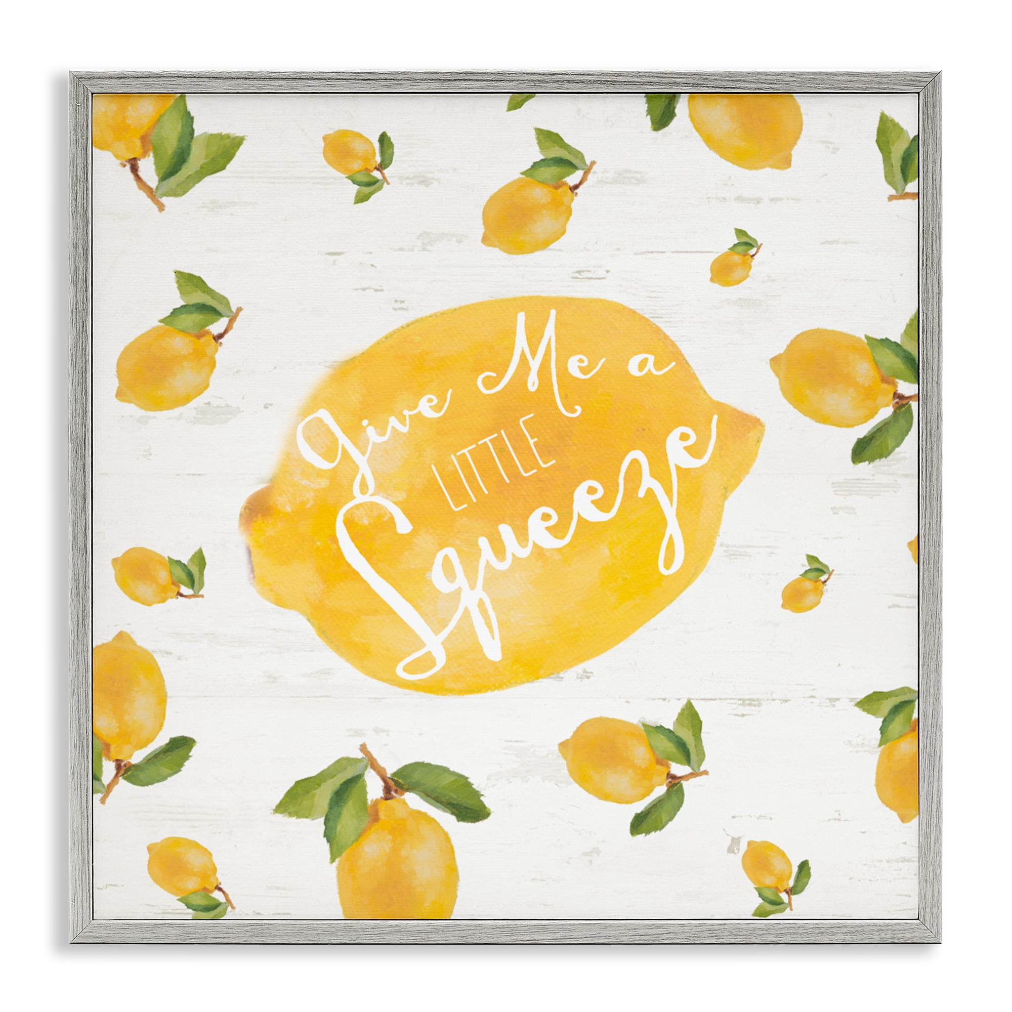 Stupell Industries Give Me A Squeeze Gray Framed Giclee Art, design by Lanie Loreth