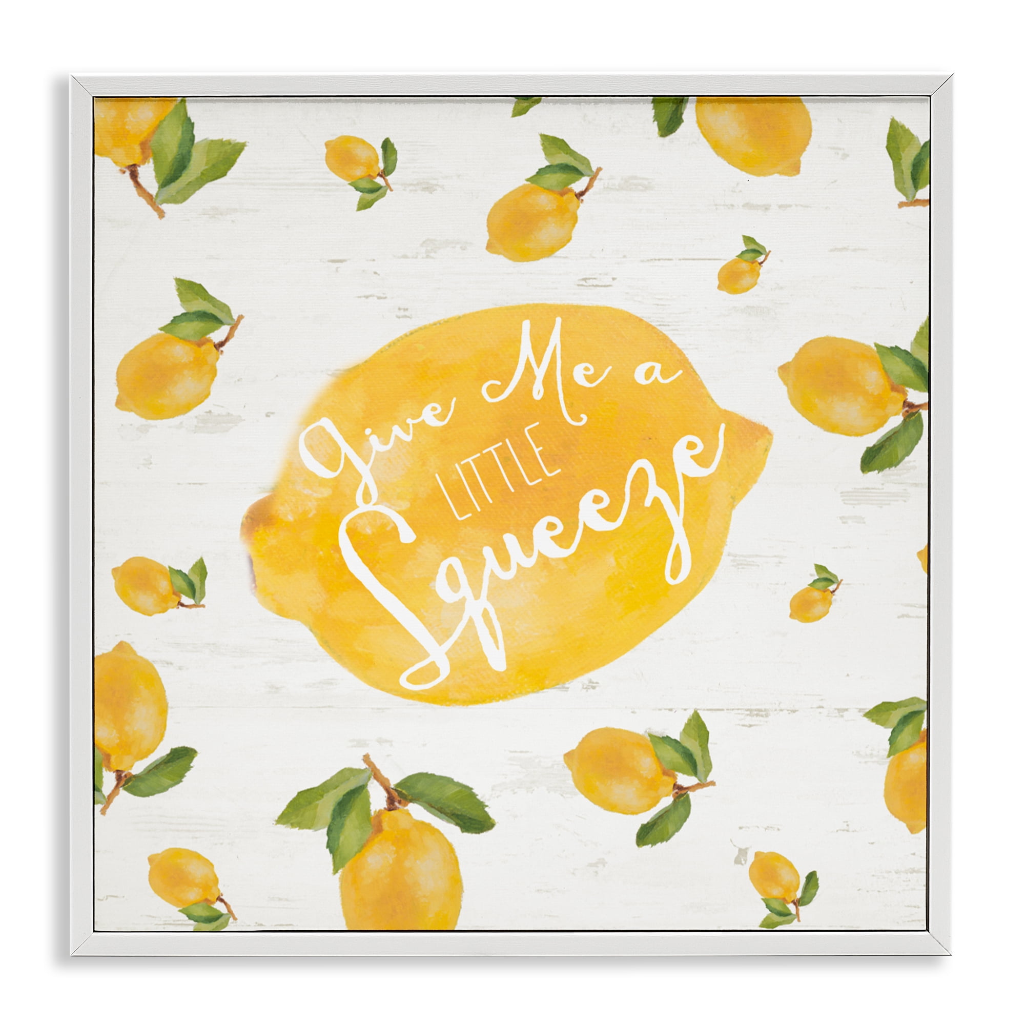 Stupell Industries Give Me A Squeeze White Framed Giclee Art, design by Lanie Loreth